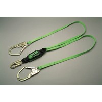 Honeywell 8798TR-Z7/6FTGN Miller 6\' Green Two Leg HP Lanyard With SofStop Shock Absorber With 2 Rebar Hooks ANSI Z359